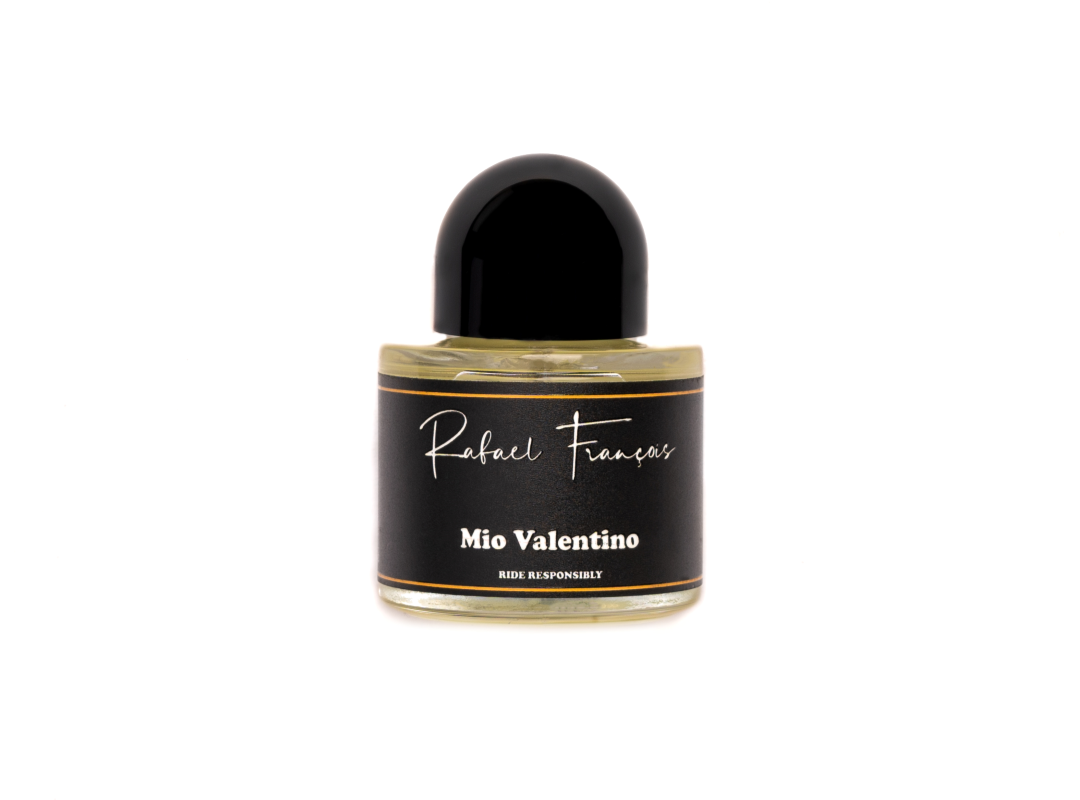 The biker perfume 'Mio Valentino'. Perfumes under 500 in India. Best long-lasting perfume for Men & Women in India. Rafael François.